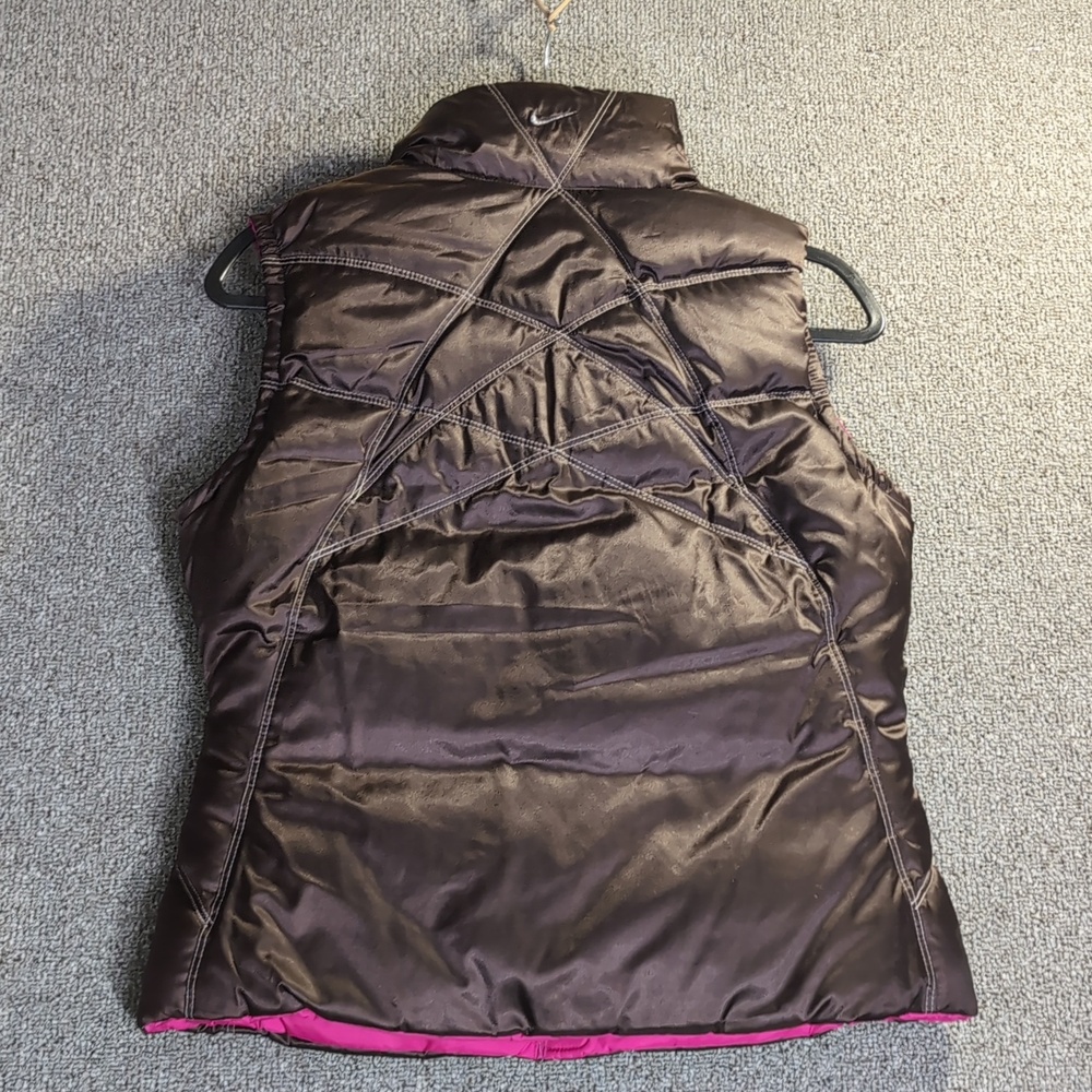 Vintage Deadstock Nike Reversible Down Puffer Vest Size Medium Pink/Copper Brown - Picture 8 of 13
